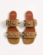 Valentino Nellcôte Crust Leather Slide Sandal - Image 5